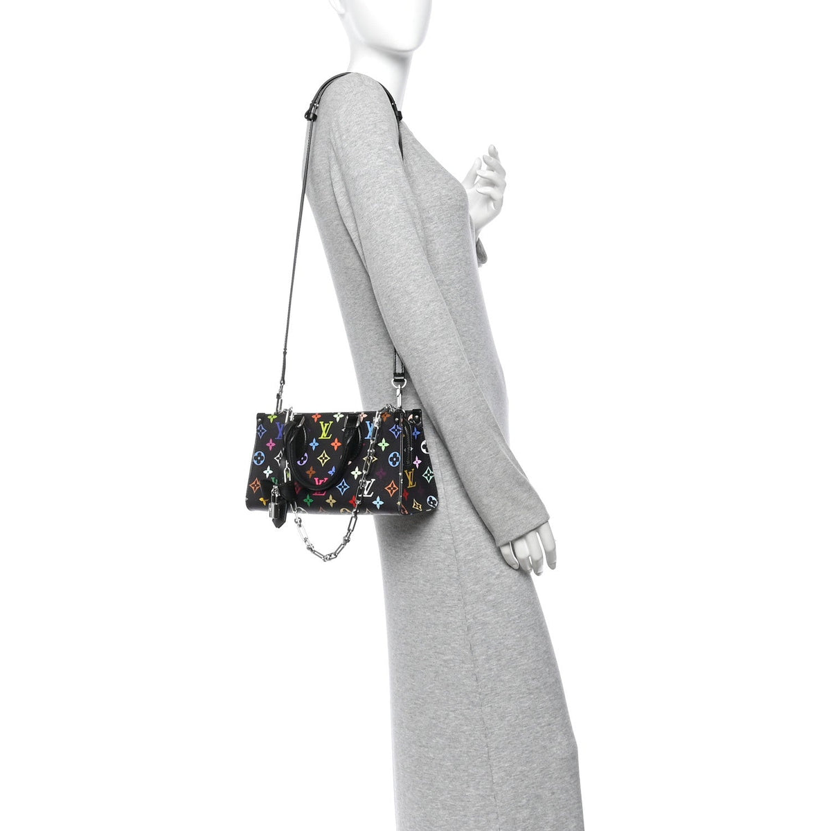 LV X TM Monogram Multicolor OnTheGo East West Black