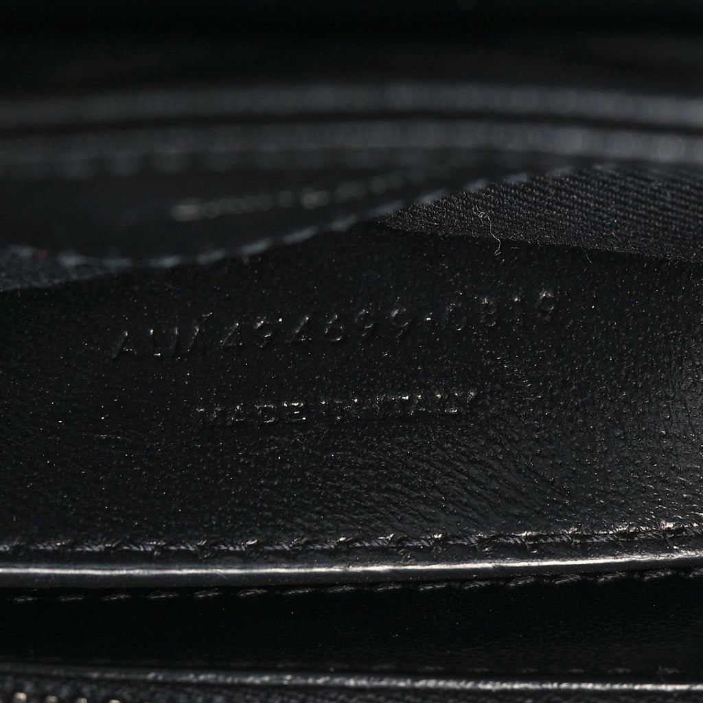 Calfskin Y Quilted Monogram Small Loulou Chain Satchel Black