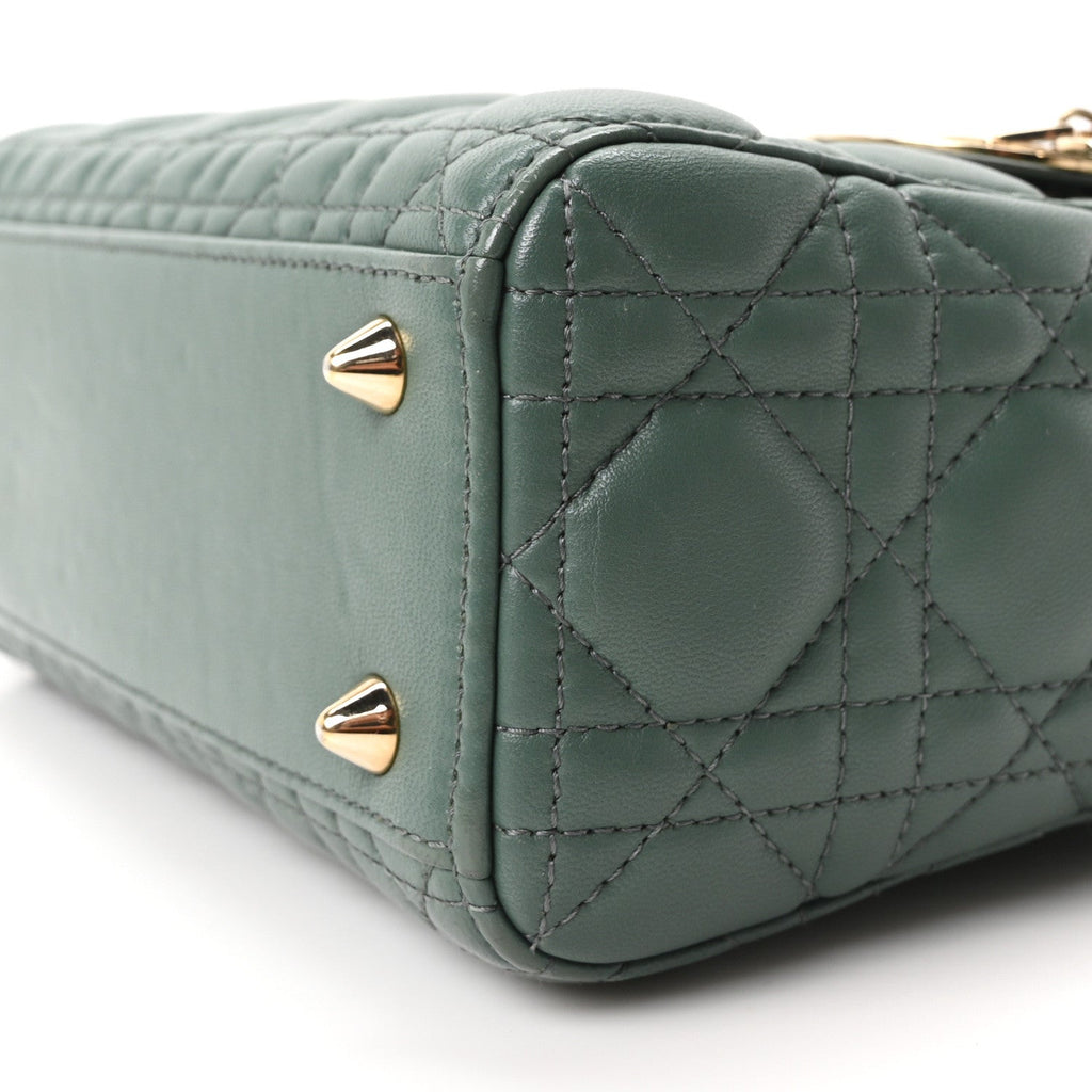 Lambskin Cannage Small Lady Dior Army Green