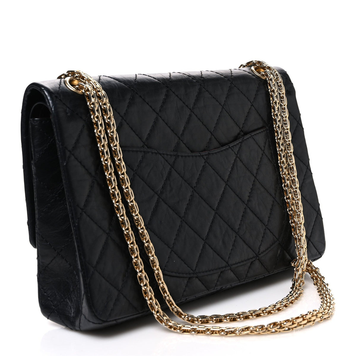 Aged Calfskin Quilted 50th Anniversary 2.55 Reissue 226 Flap Black