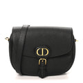 Grained Calfskin Medium Bobby Flap Black
