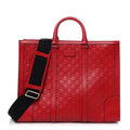 Guccissima Signature Briefcase  Red