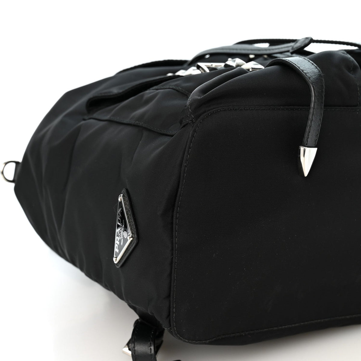 Nylon New Vela Studded Backpack Black