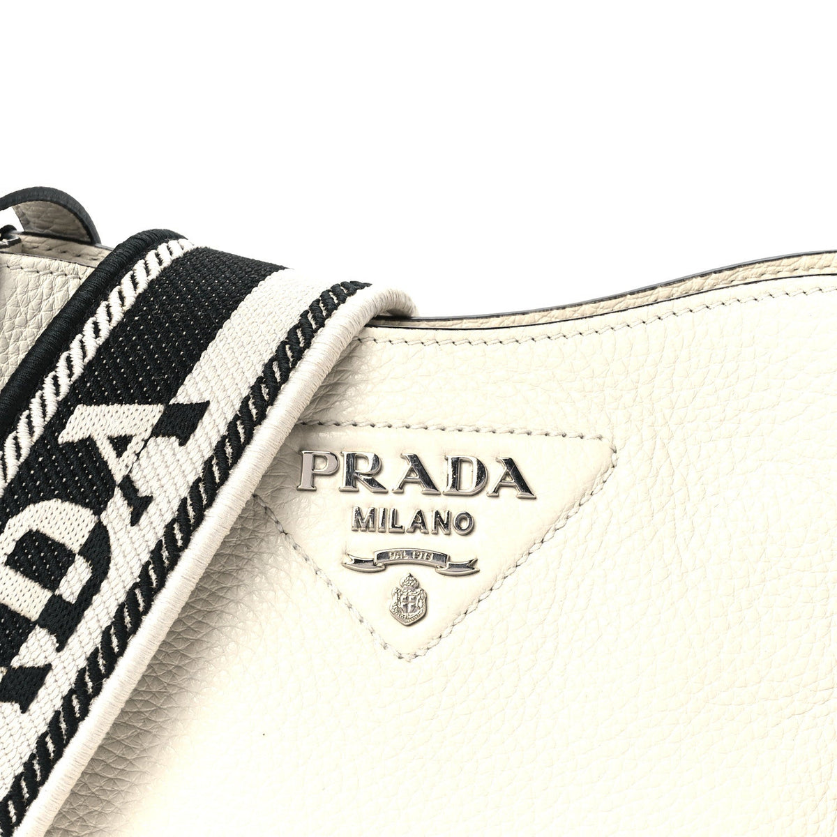 Vitello Daino Soft Mini Hobo Messenger Bag White