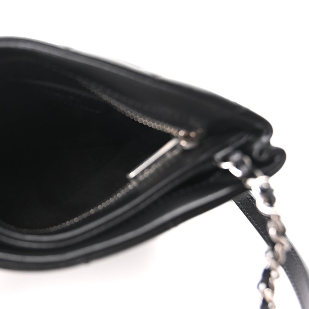Lambskin Quilted Uniform Crossbody Bag Black