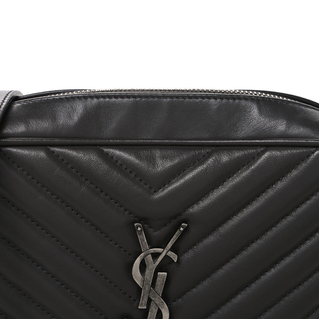 Calfskin Matelasse Monogram Lou Camera Bag Asphalt