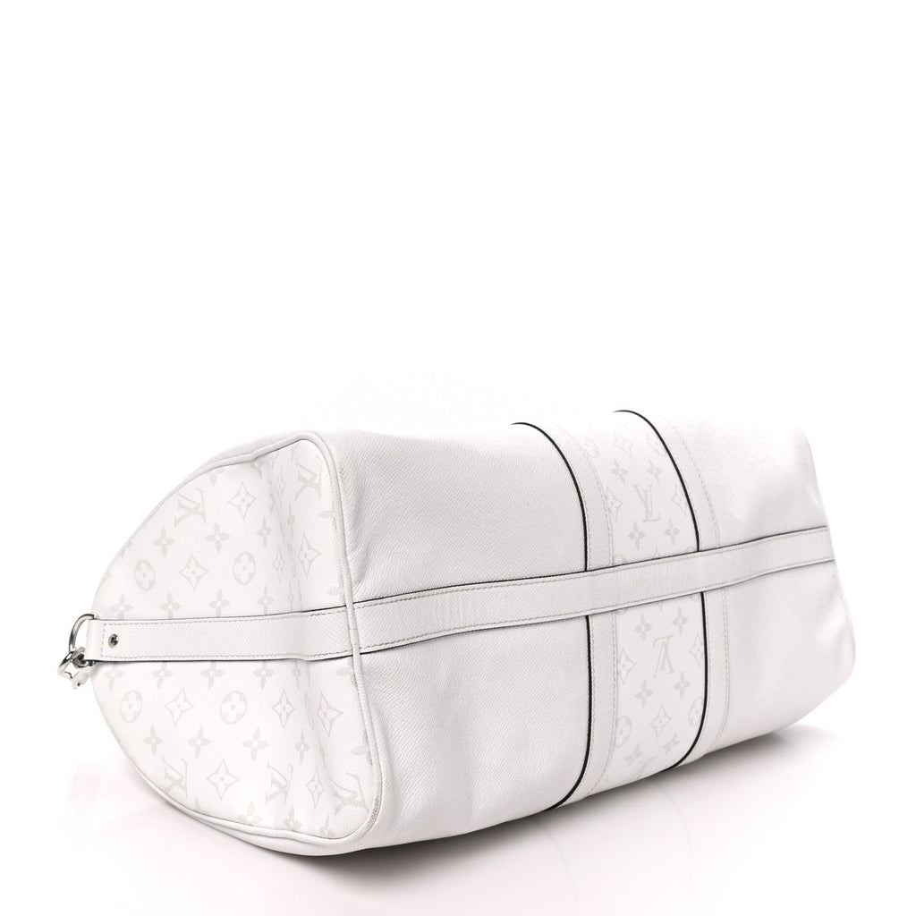 Monogram Taiga Keepall Bandouliere 45 Optic White