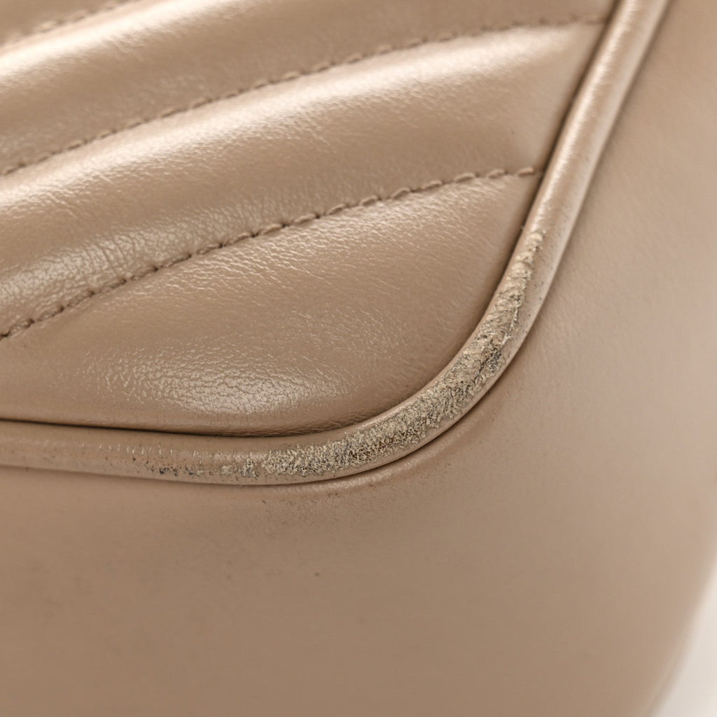 Calfskin Matelasse Monogram Lou Camera Bag Dark Beige