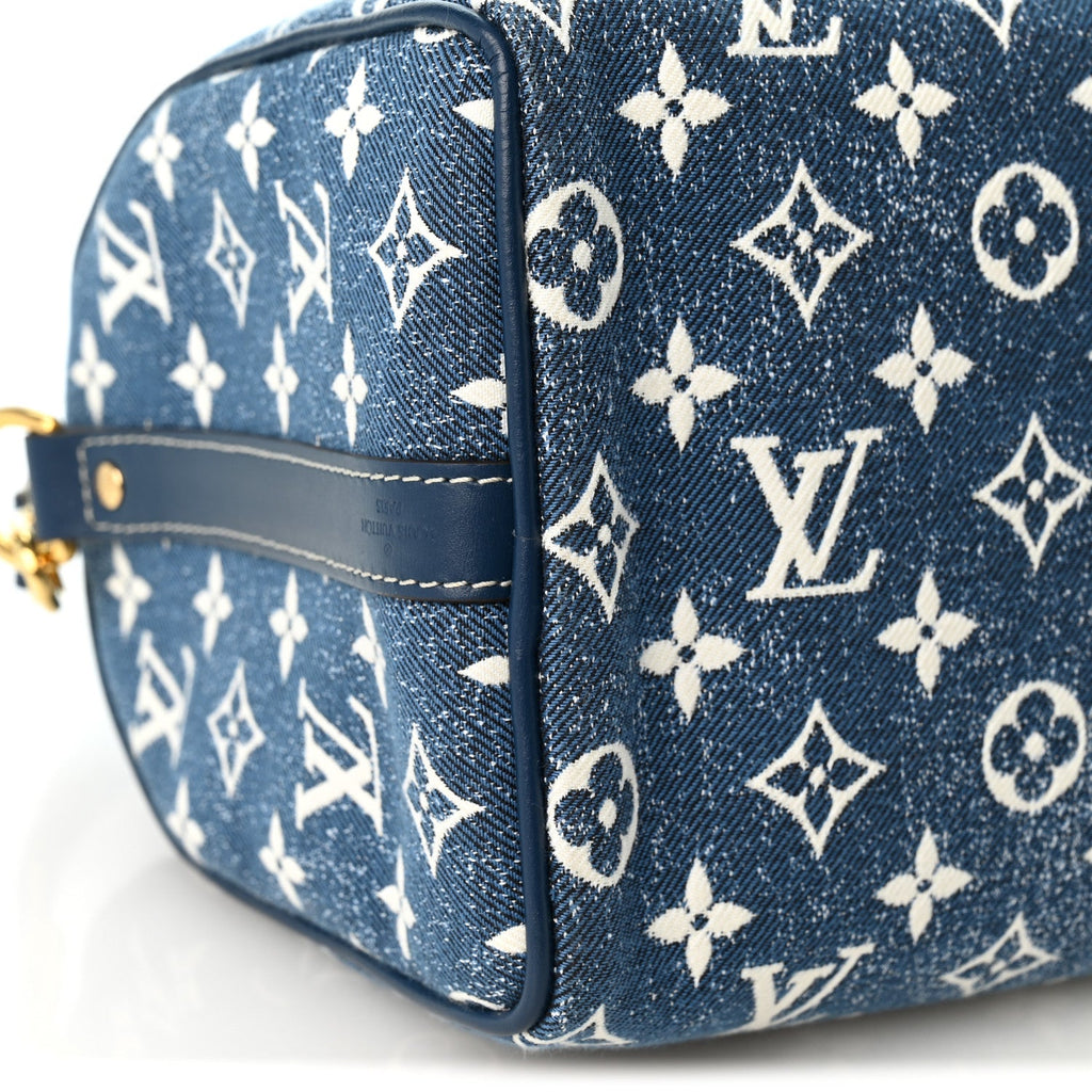 Monogram Jacquard Denim Speedy Bandouliere 25 Bleu