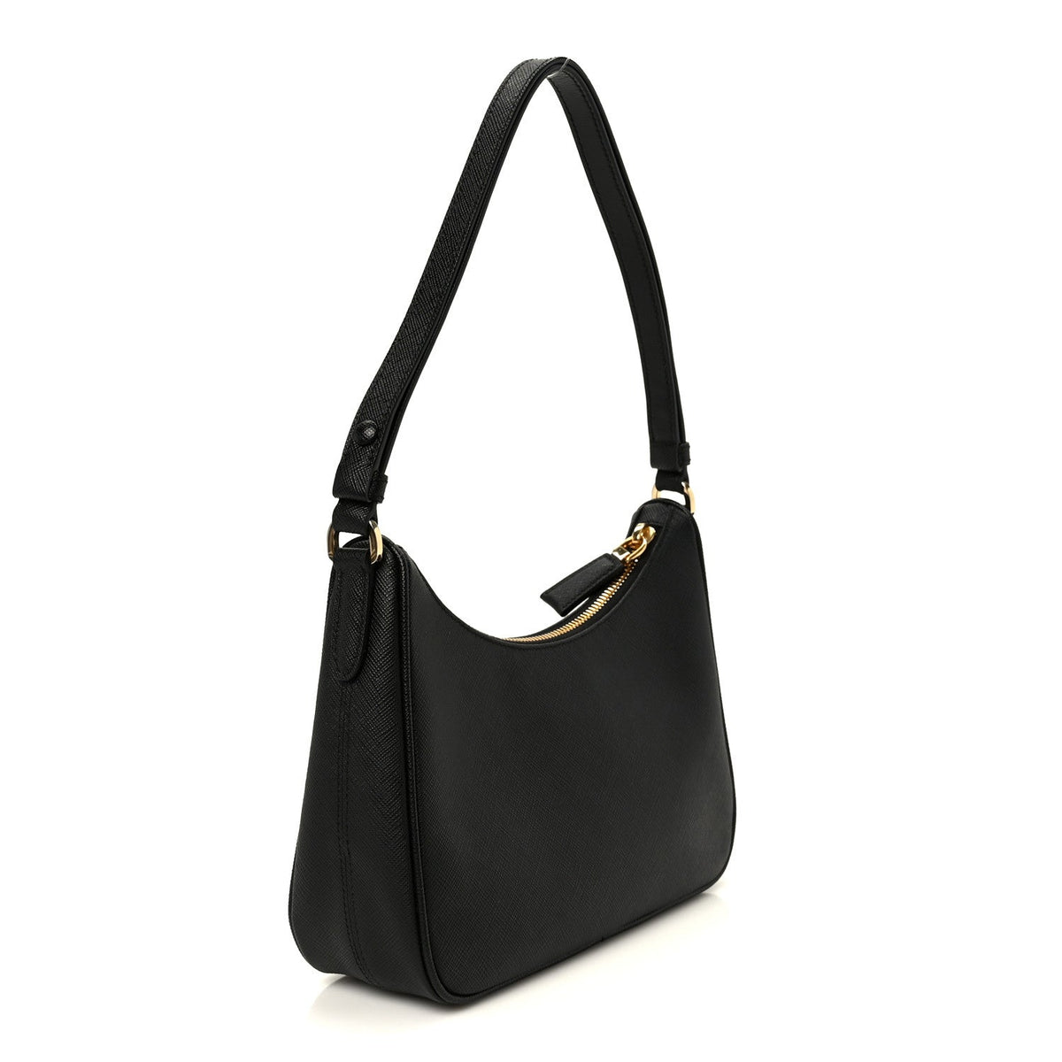 Saffiano Lux Mini Re-Edition Shoulder Bag Black