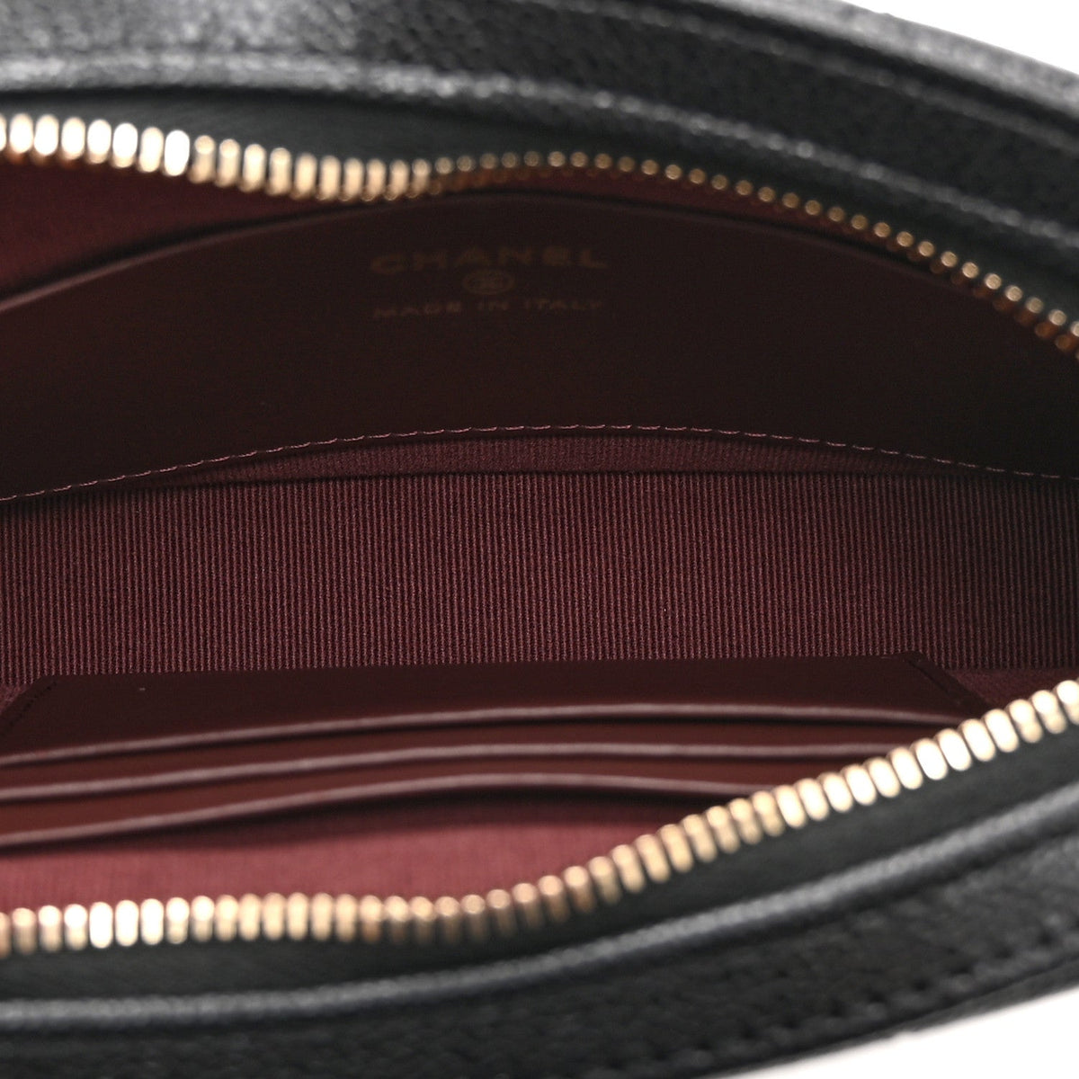Caviar Quilted Chain Camera Bag Black