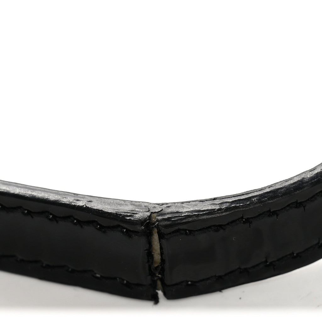 Patent Matelasse Monogram Toy Vicky Camera Bag Black