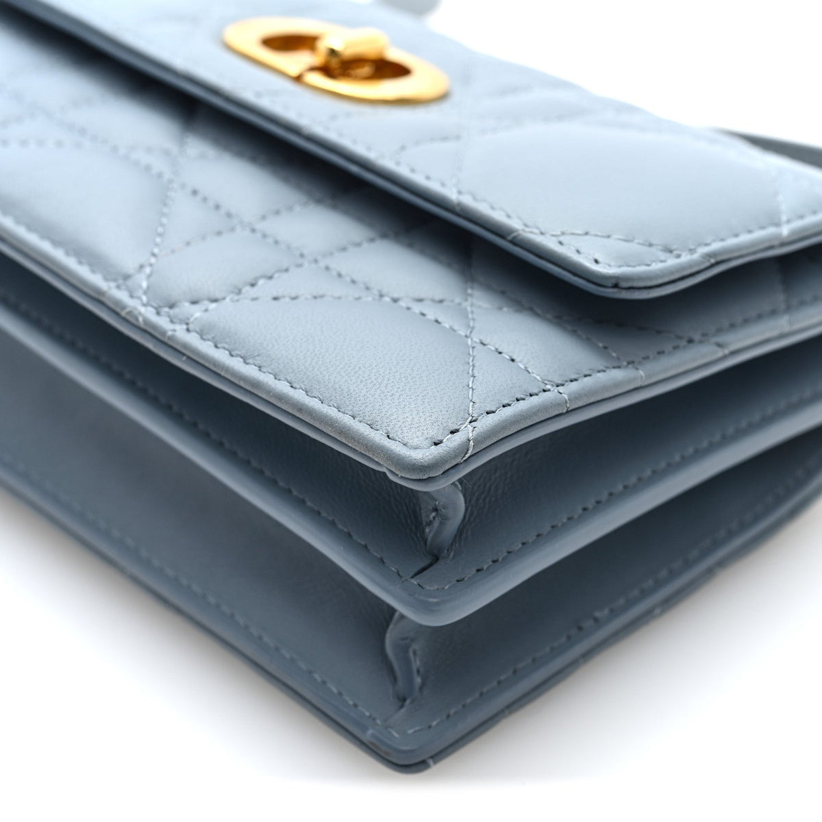 Lambskin Cannage Mini Miss Caro Bag Cloud Blue