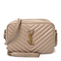 Calfskin Matelasse Monogram Lou Camera Bag Dark Beige