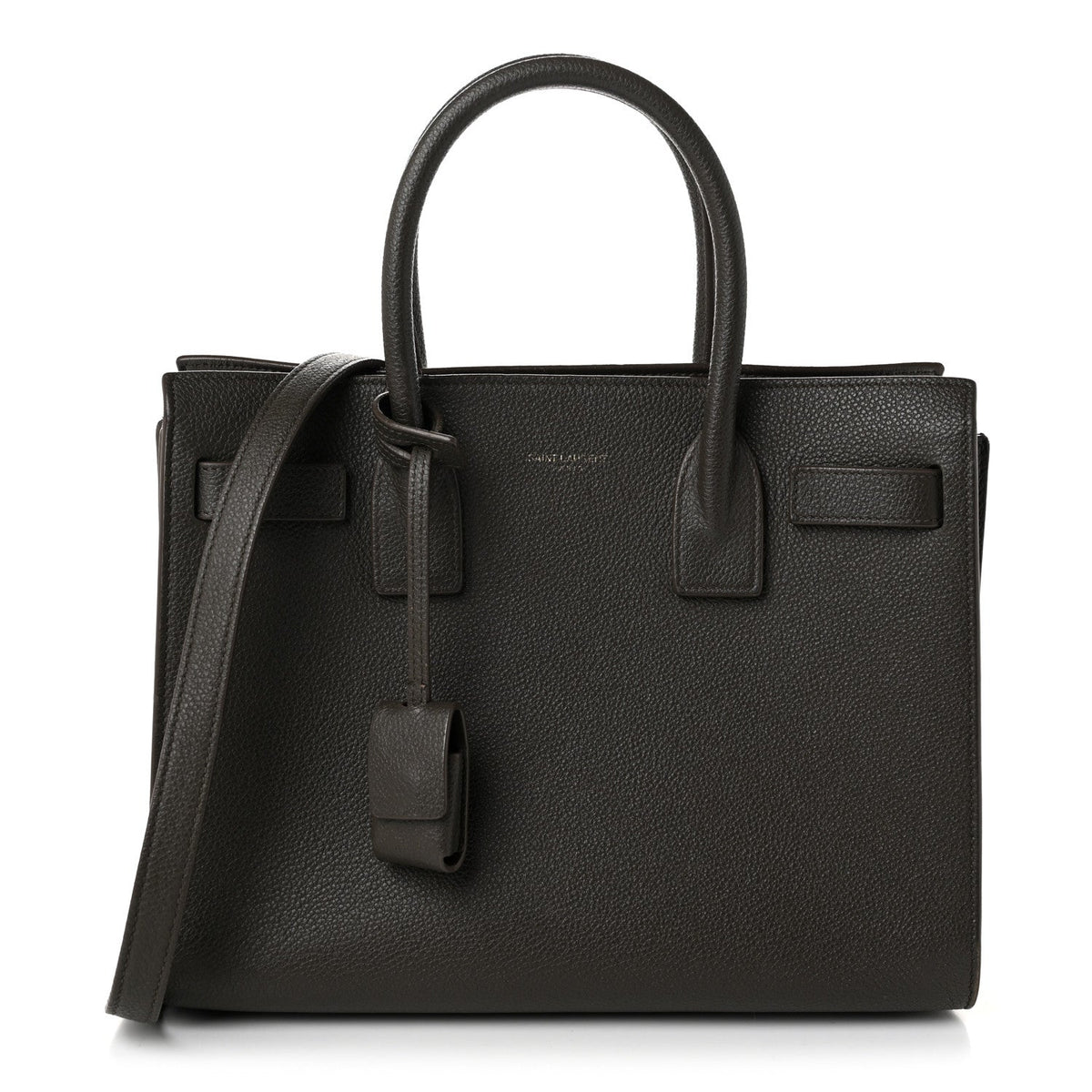 Grained Calfskin Baby Sac De Jour Fog