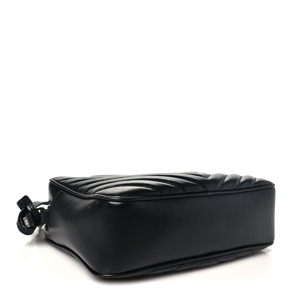 Calfskin Matelasse Monogram Monochrome Lou Camera Bag Black