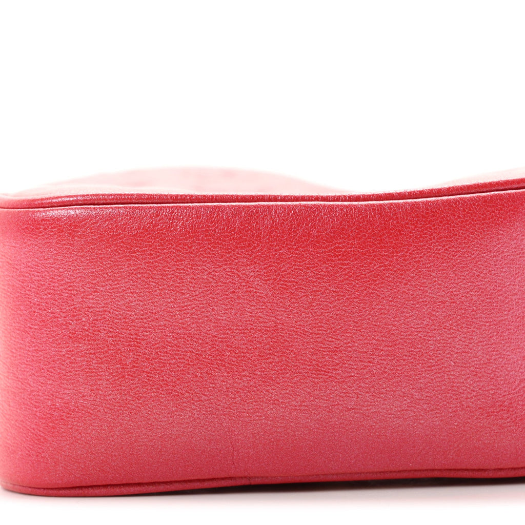 Lambskin Embossed Monogram Fall In Love Sac Coeur Heart Chain Bag Lipstick Red