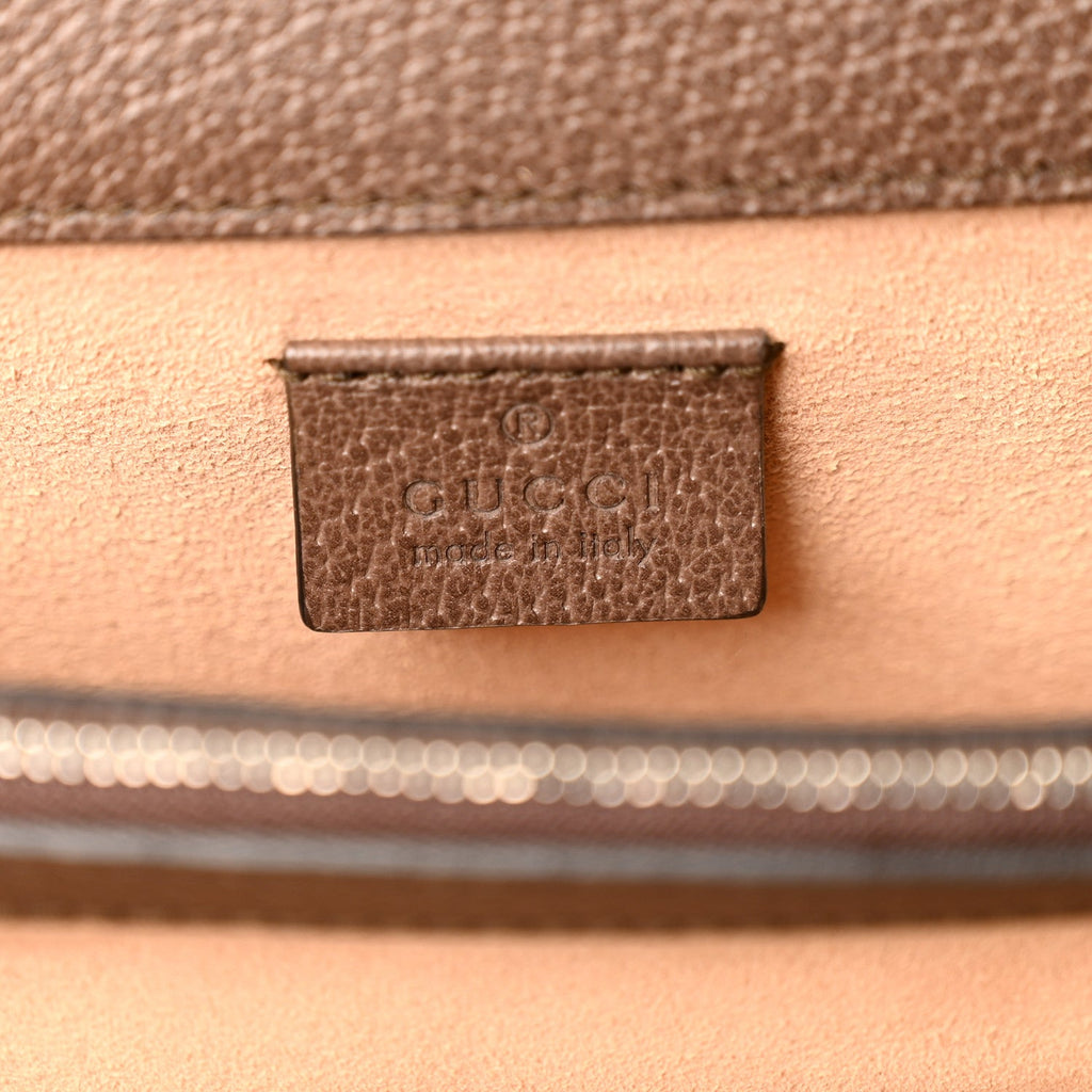 GG Supreme Monogram Textured Dollar Calfskin Top Handle Dionysus Shoulder Bag Beige Ebony New Acero