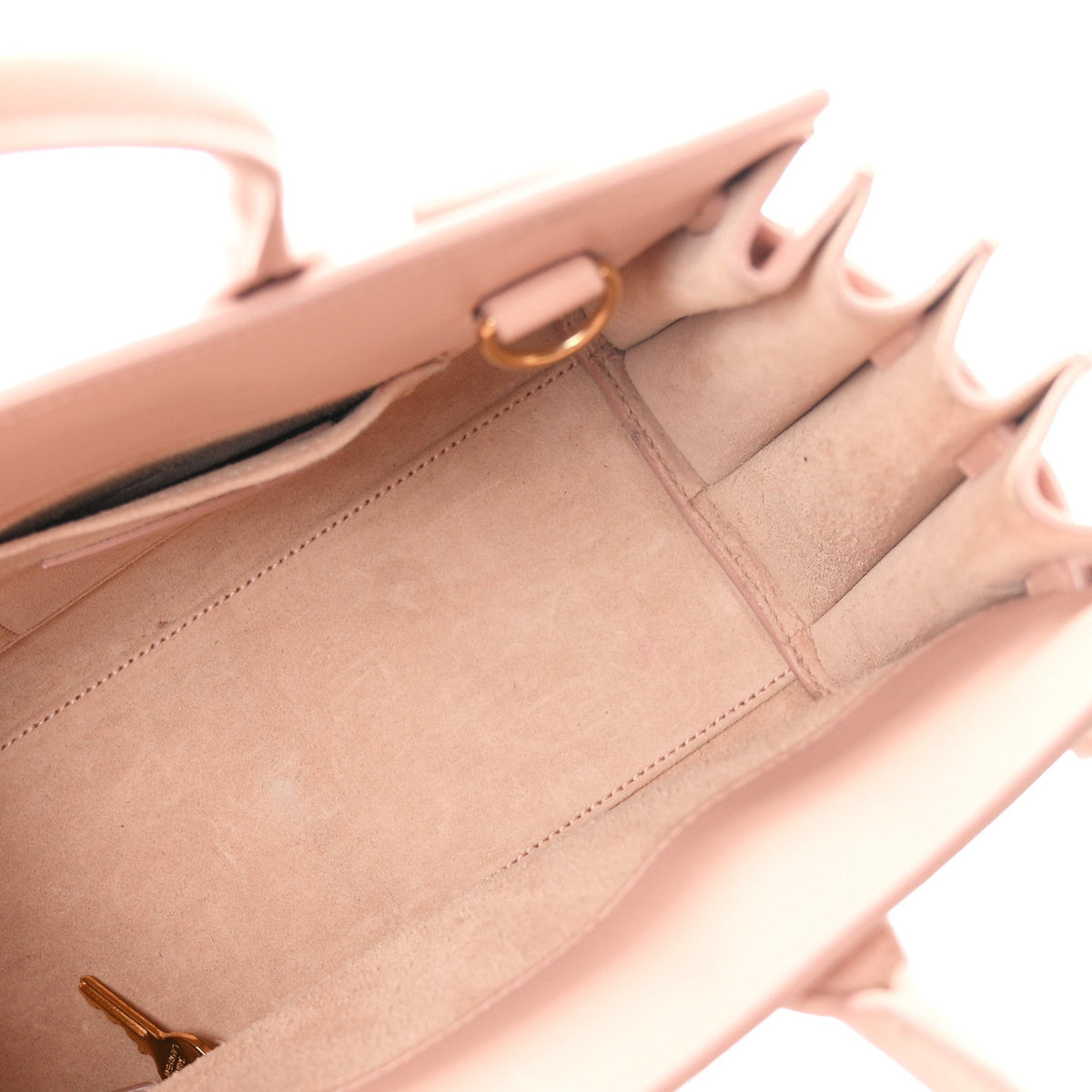 Calfskin Nano Sac De Jour  Pale Pink