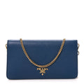 Saffiano Metal Oro Mini Bag Bluette
