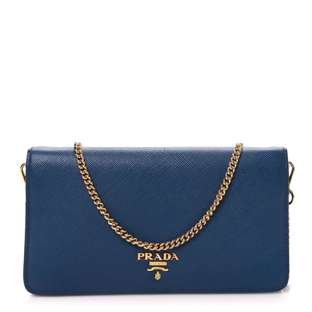 Saffiano Metal Oro Mini Bag Bluette