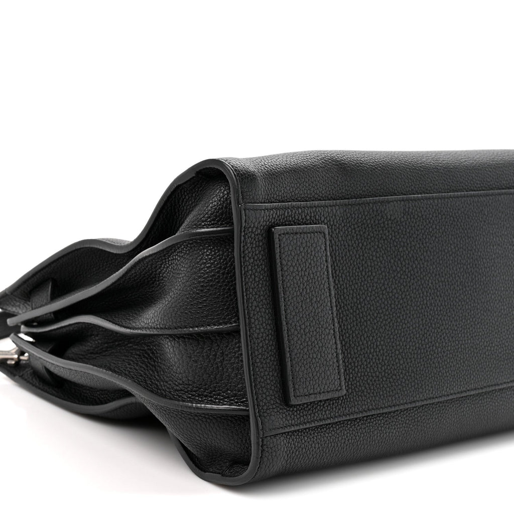Grained Calfskin Small Supple Sac De Jour Black