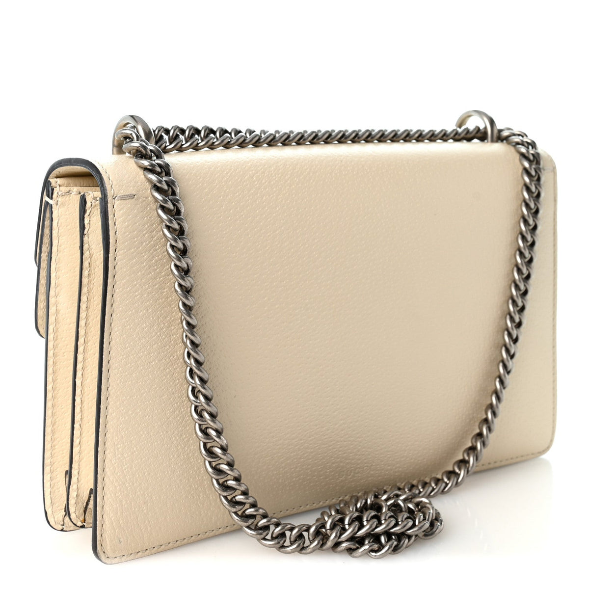 Dollar Calfskin Crystal Small Dionysus Shoulder Bag Mystic White
