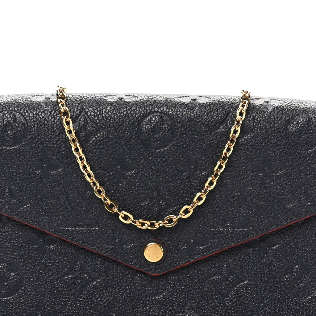 Empreinte Pochette Felicie Chain Wallet Marine Rouge