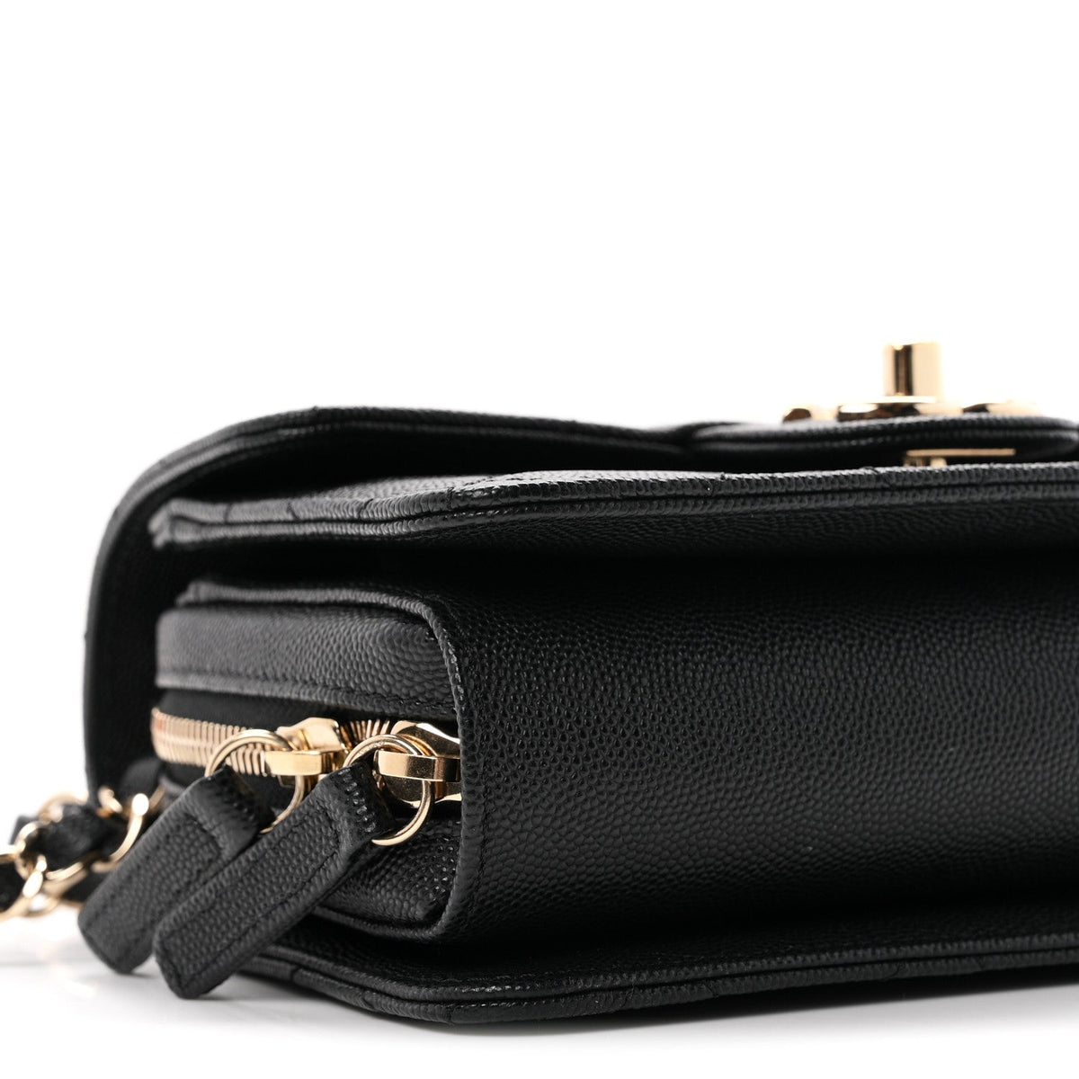 Caviar Quilted Like A Wallet Flap Black