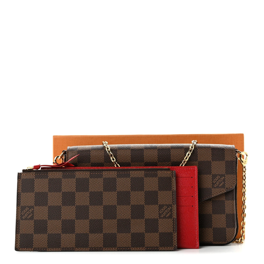 Damier Ebene Pochette Felicie Chain Wallet