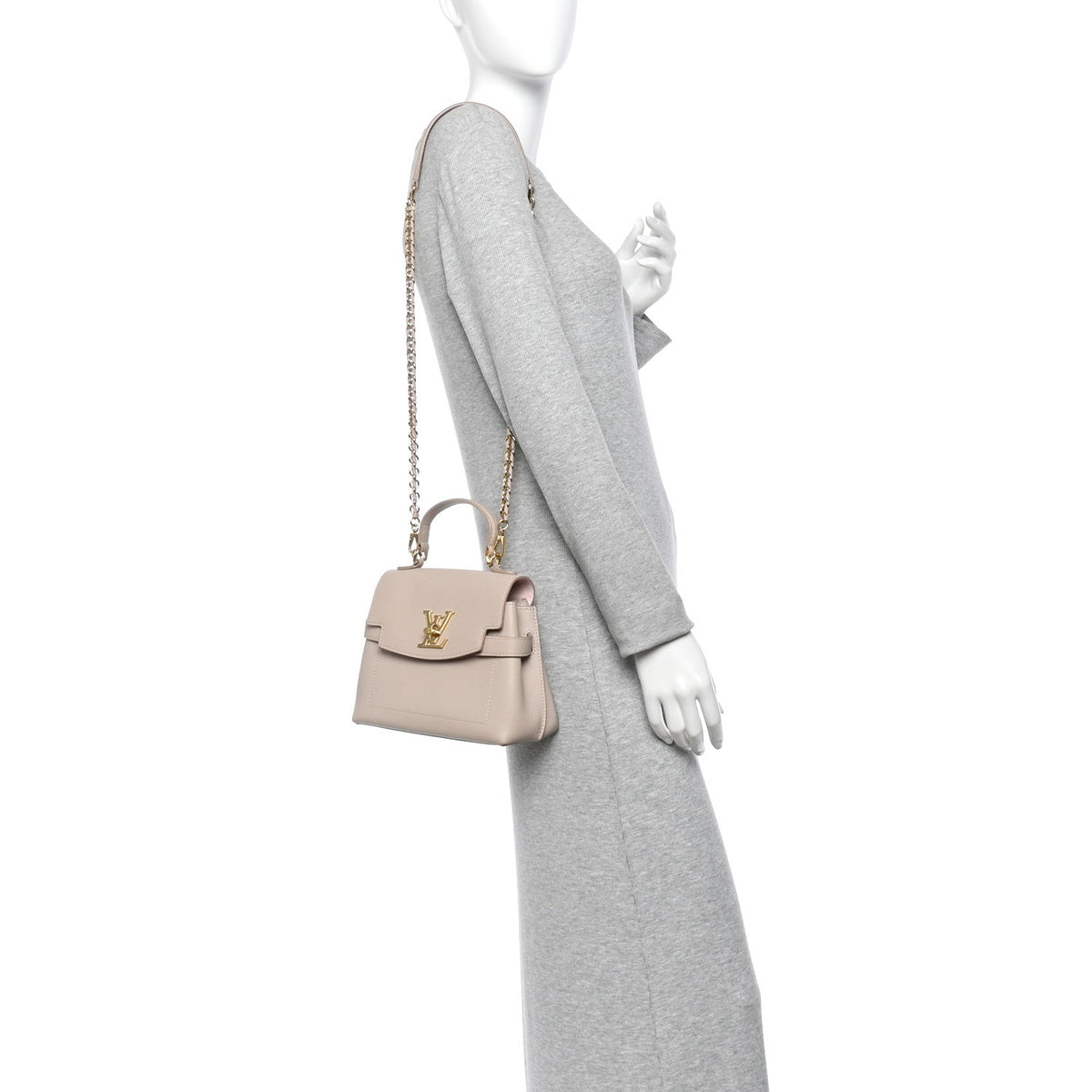 Soft Calfskin Mini Lockme Ever Greige