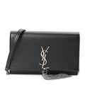 Grain De Poudre Classic Monogram Kate Tassel Chain Wallet Black