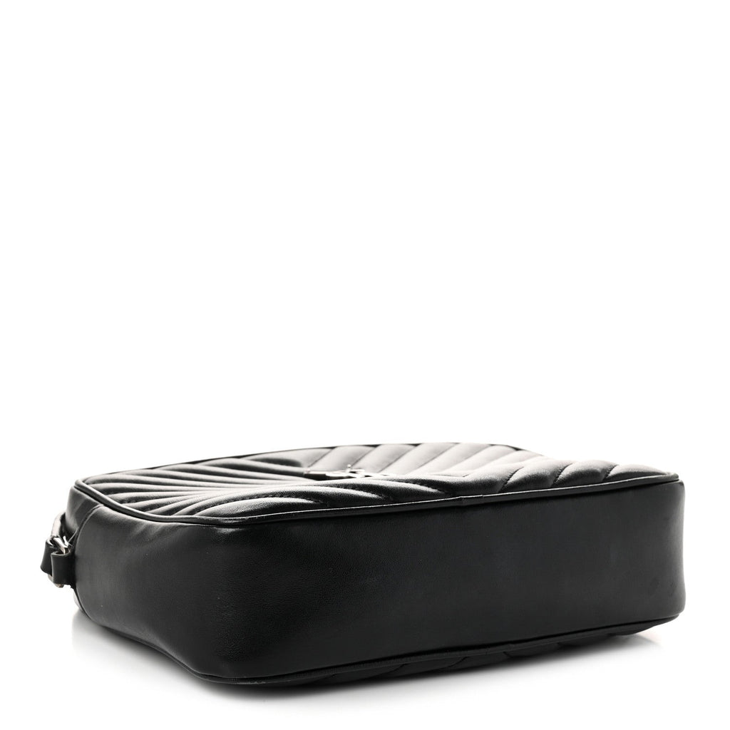 Calfskin Matelasse Monogram Lou Camera Bag Black