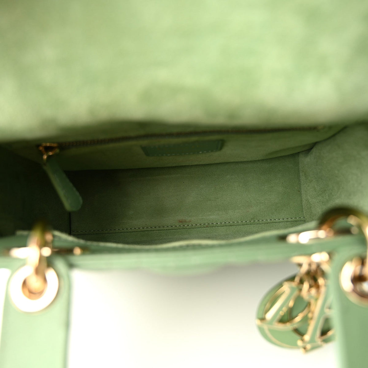 Lambskin Cannage Small My ABCDior Lady Dior Green