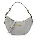 Soft Calfskin Arque Shoulder Bag Granito