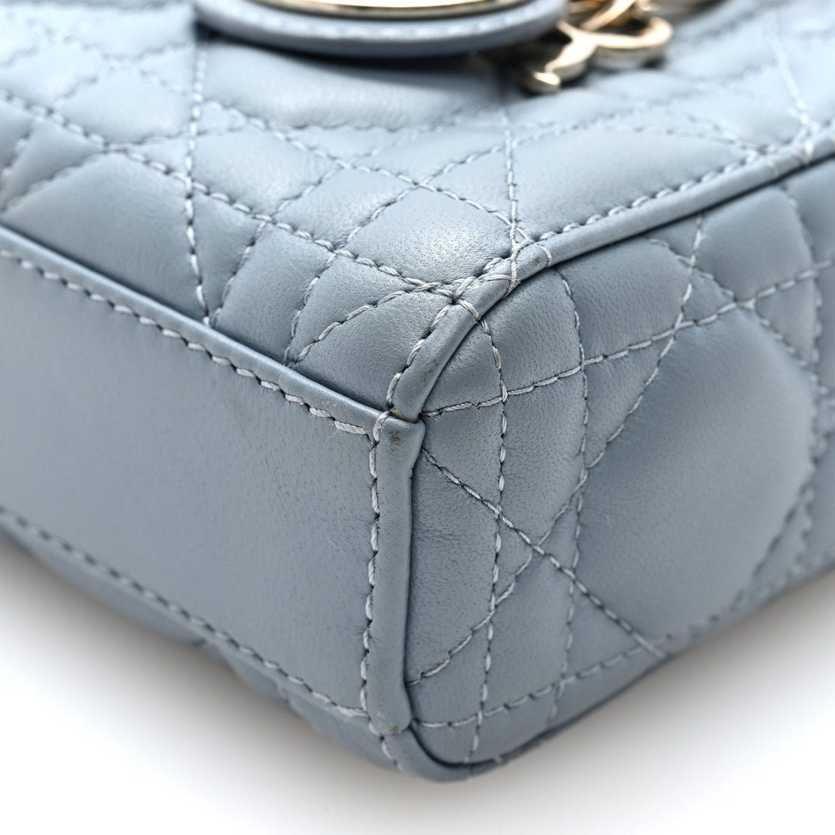 Lambskin Cannage Micro Lady D-Joy  Cloud Blue
