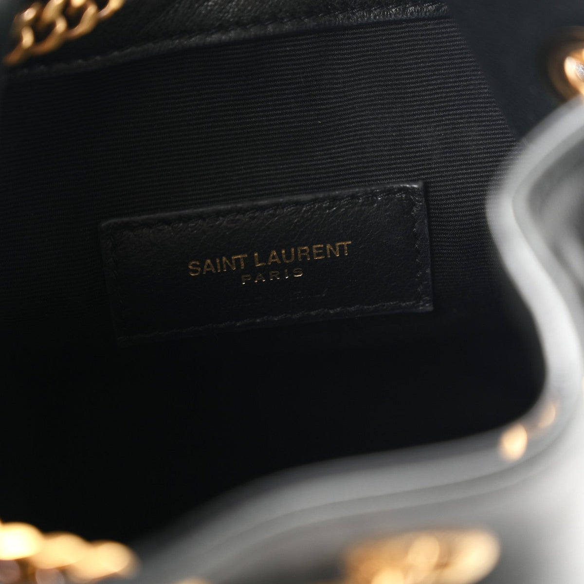 Lambskin Matelasse Monogram Joe Nano Bucket Bag Black