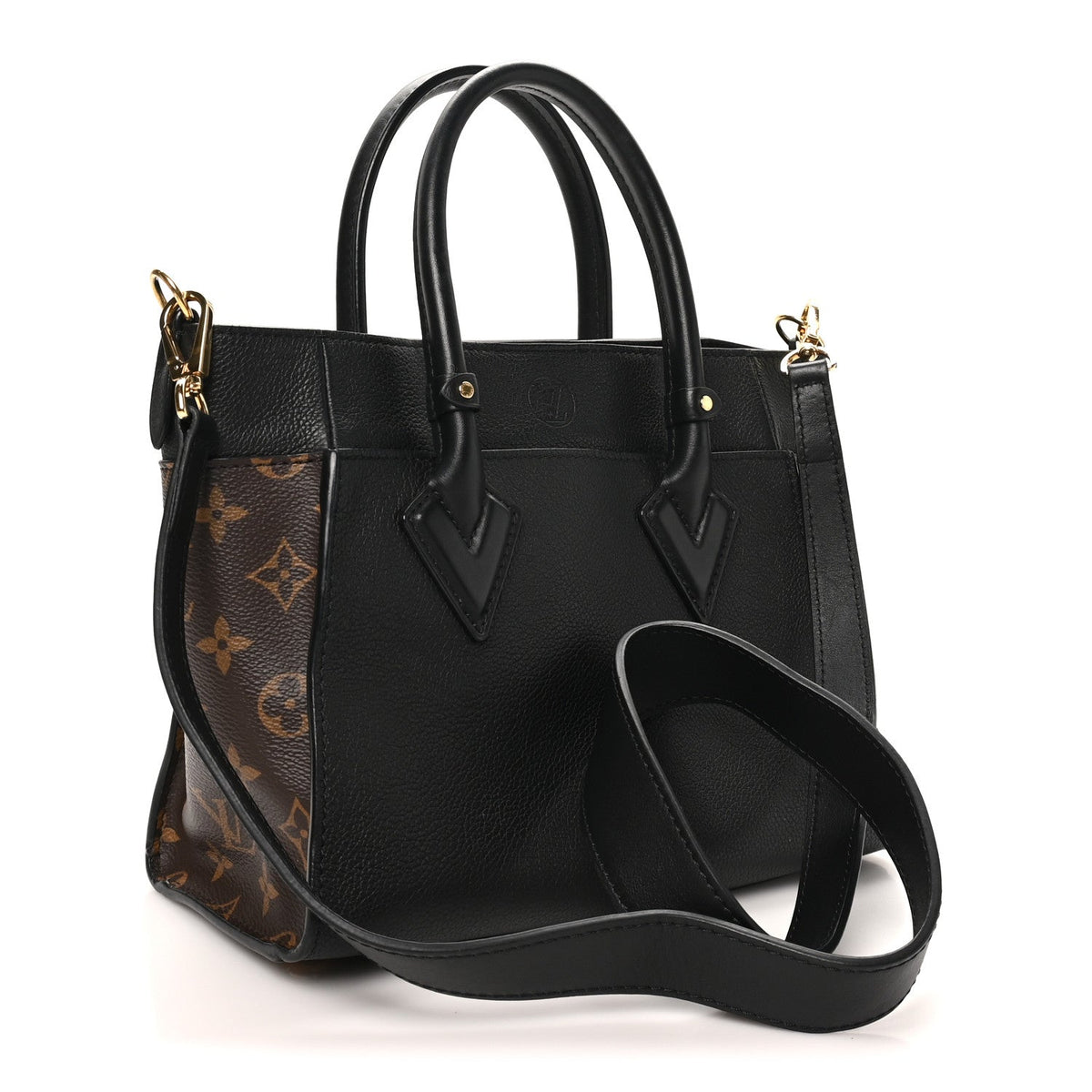 Calfskin Monogram On My Side PM Black