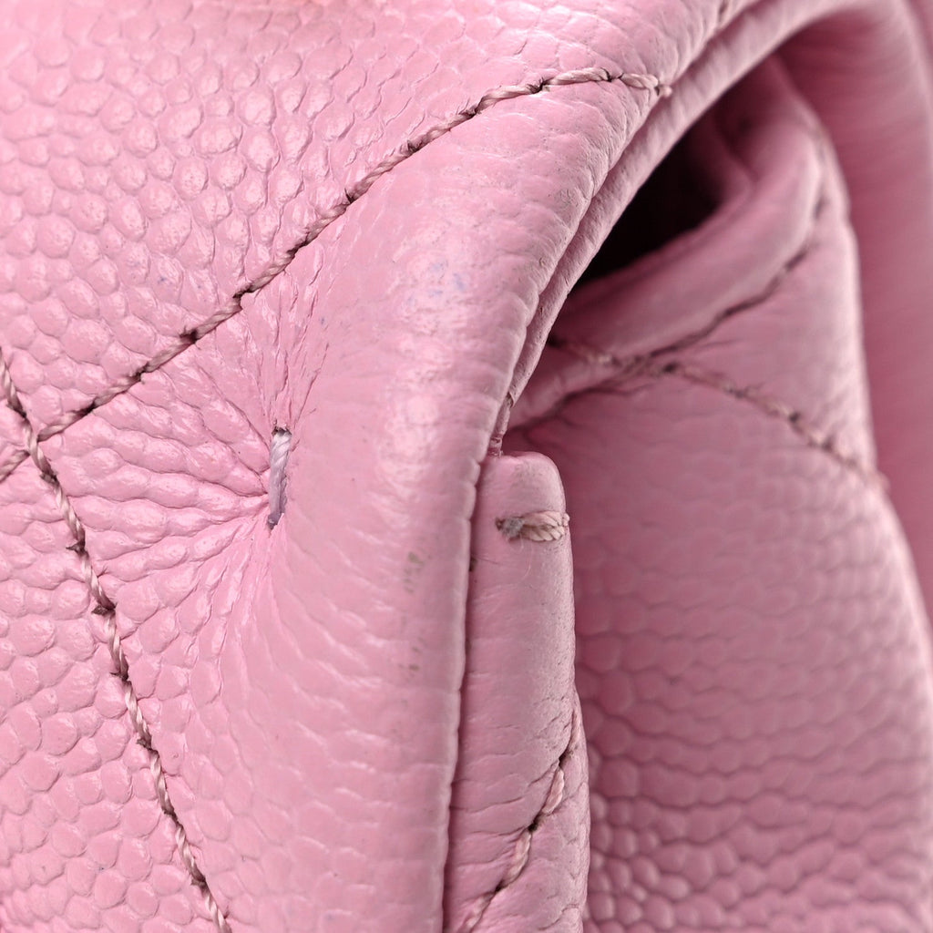 Caviar Quilted Mini Sweetheart Flap Lilac