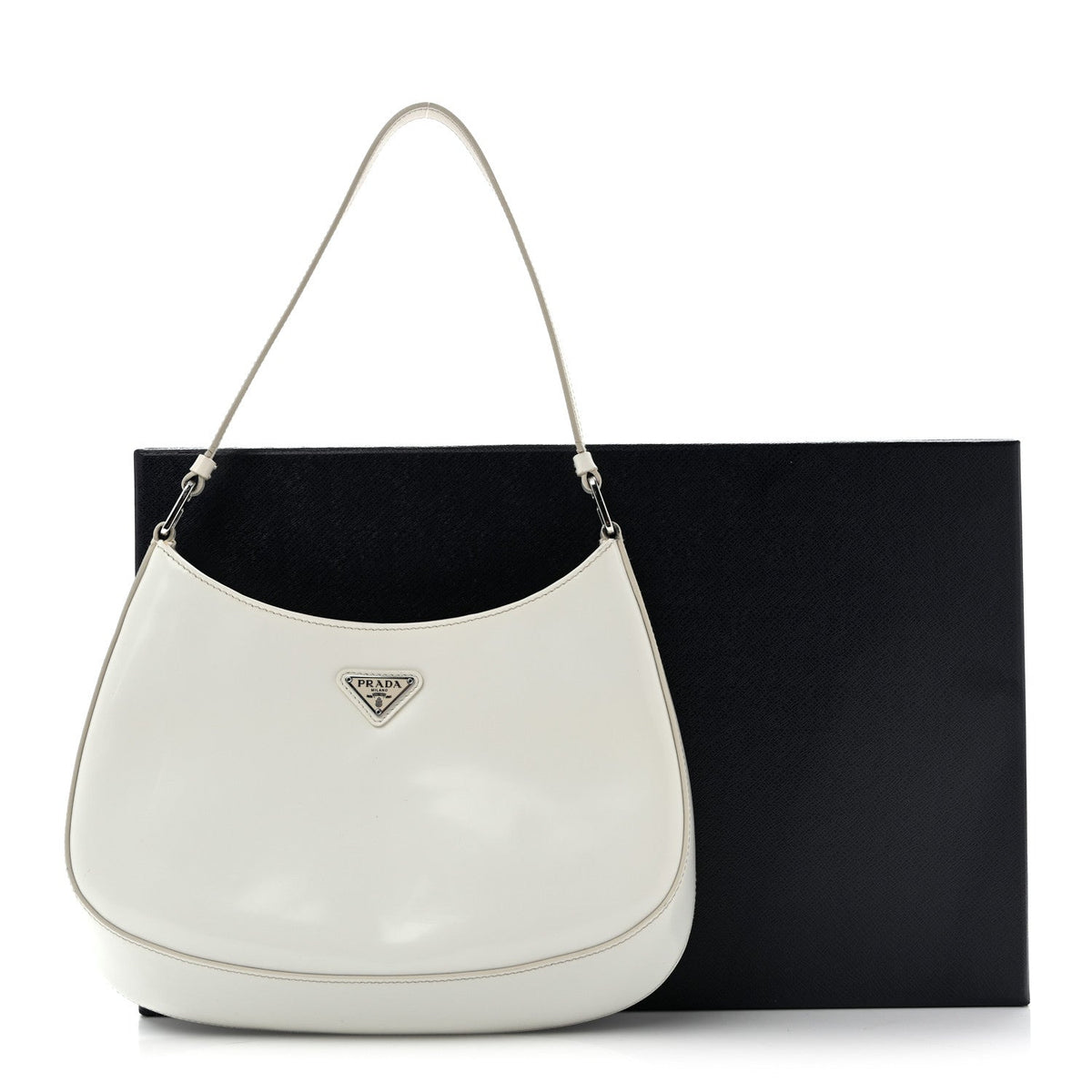 Spazzolato Cleo Shoulder Bag White