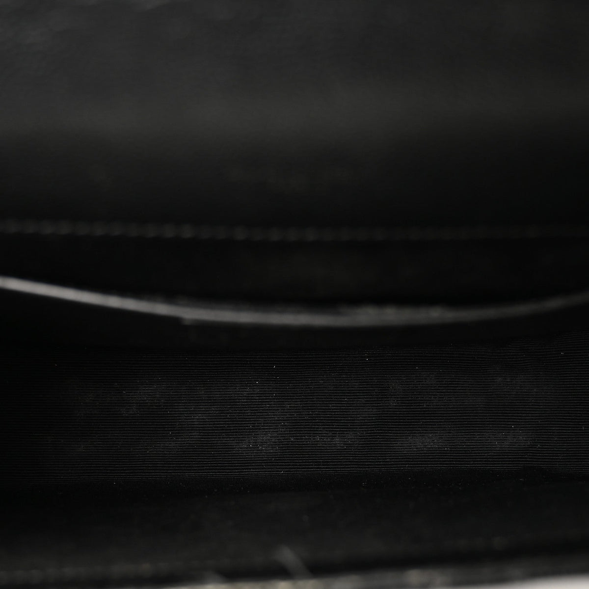 Grain De Poudre Textured Mixed Matelasse Triquilt Medium Monogram Monochrome Satchel Black