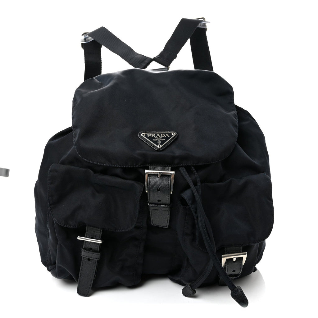 Nylon Vela Saffiano Medium Backpack  Royal