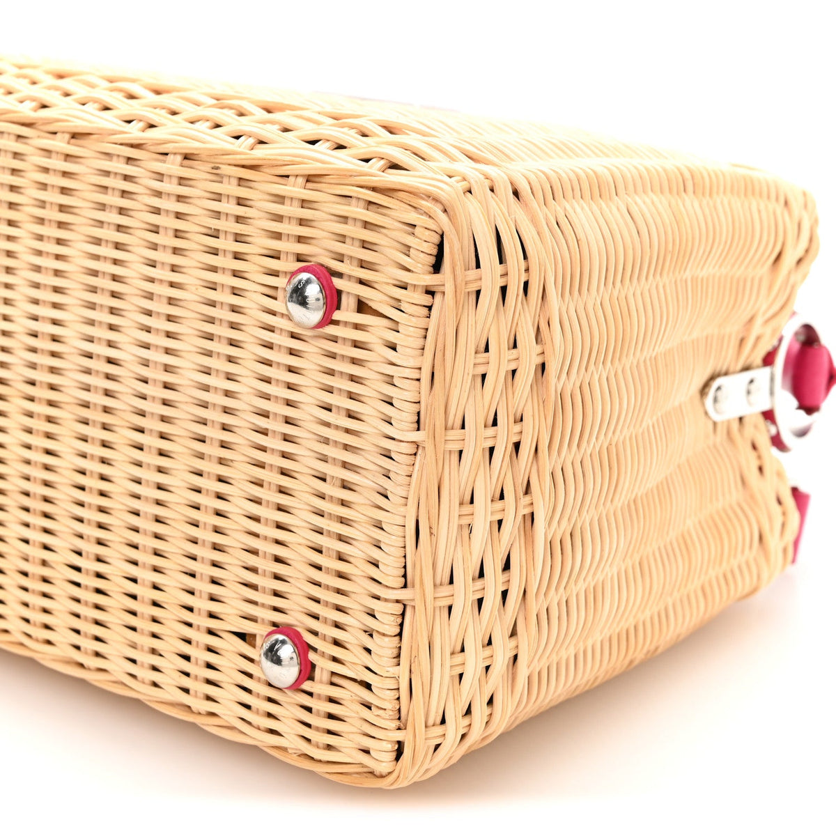 Rattan Calfskin Capucines BB Pink