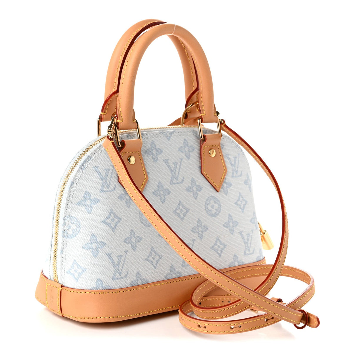 Monogram Origine Lin Alma BB Bleu Courrier