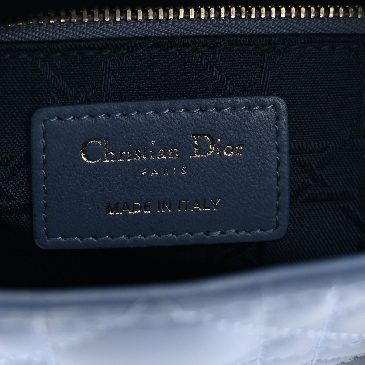 Lambskin Cannage Small My ABCDior Lady Dior Denim Blue