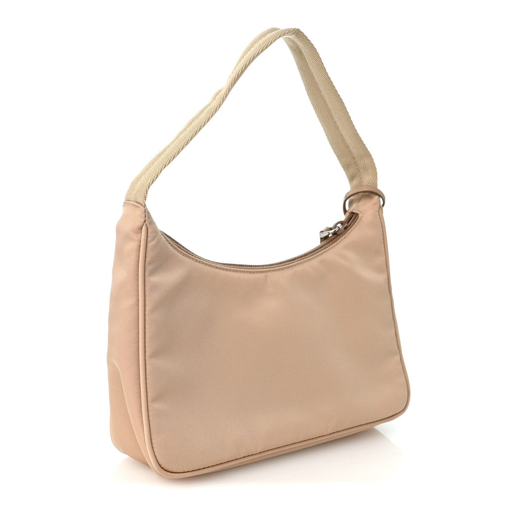 Re-Nylon Saffiano Mini Re-Edition 2000 Bag Cammeo