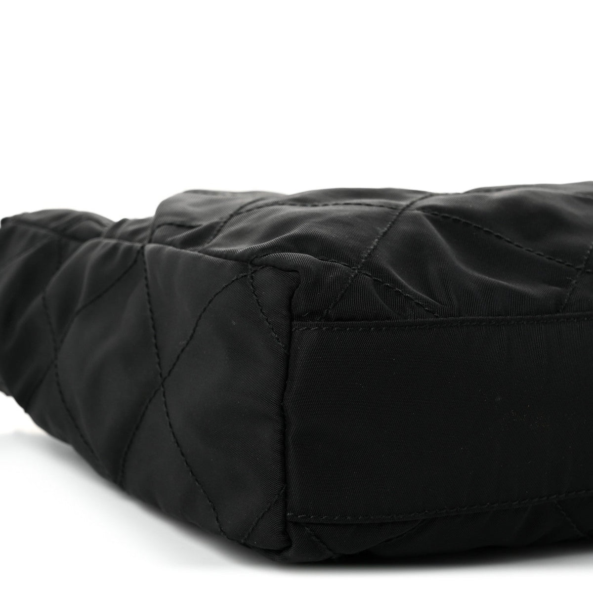 Nylon Tessuto Impuntu Quilted Tote Black