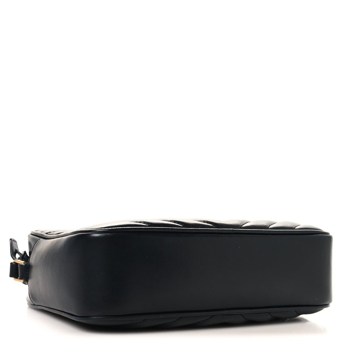 Patent Mixed Matelasse Triquilt Small Monogram Satchel Black
