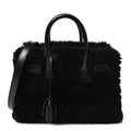 Shearling Nano Sac De Jour Black