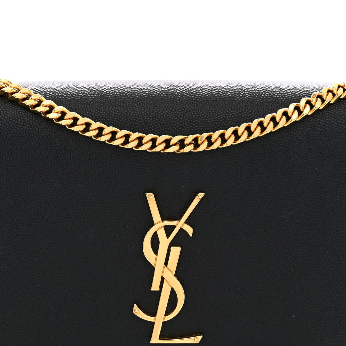 Grain De Poudre Medium Classic Monogram Kate Satchel Black